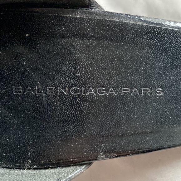 Balenciaga black leather rose gold heels - Picture 2 of 5